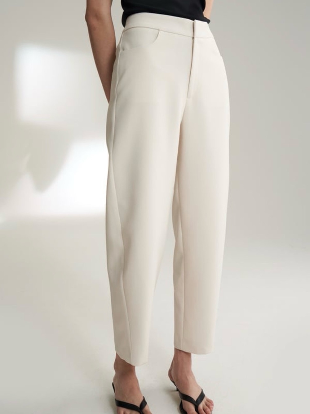 TOTEME OFF-WHITE NAVARO TROUSERS